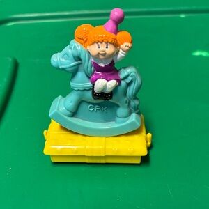 CPK Doll on Teal Rocking Horse with Yellow Base